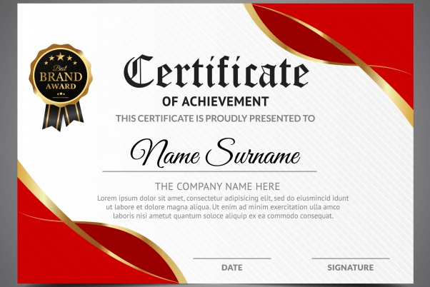 Branded Certificate